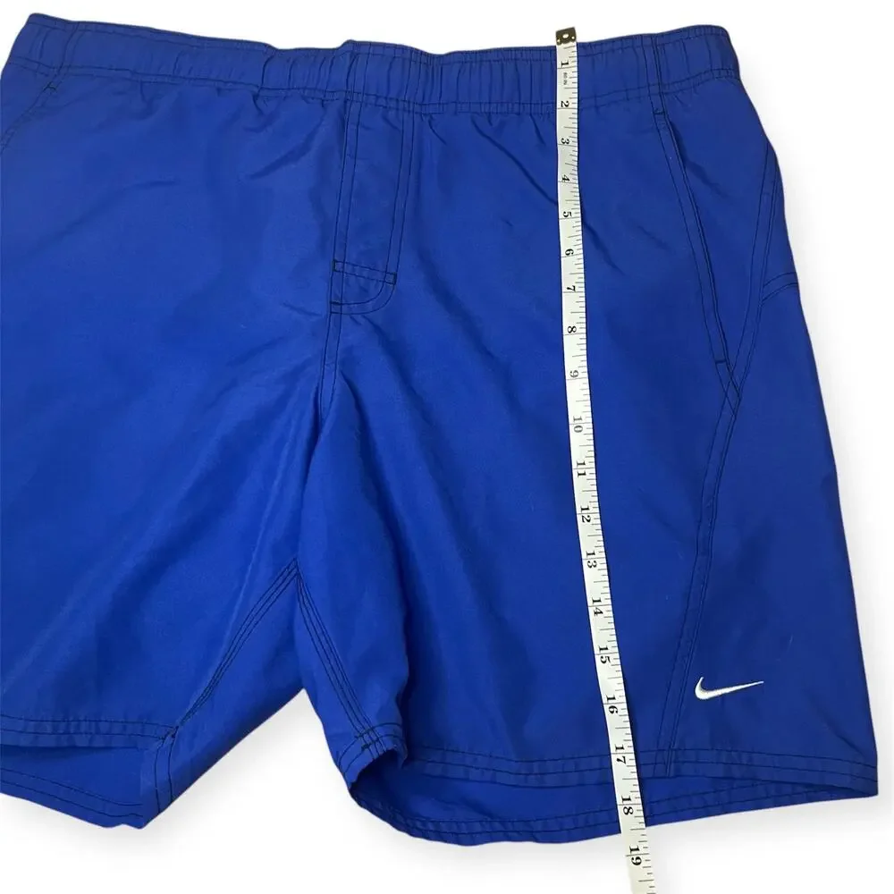 Nike Blue Swim‎ Trunks Men Athleisure Beach Vacation Pool Shorts Size Medium